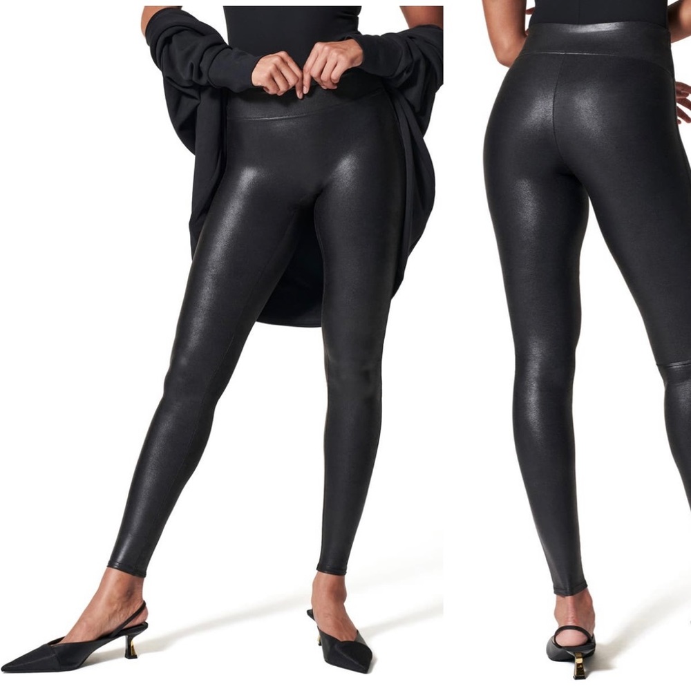 SPANX Faux Leather Leggings.